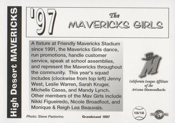 1997 Grandstand High Desert Mavericks Update #18 Mavericks Girls Back