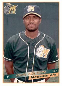 1997 Grandstand Modesto A's #NNO Chris Nelson Front