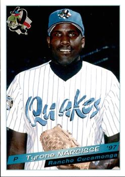 1997 Grandstand Rancho Cucamonga Quakes #NNO Tyrone Narcisse Front