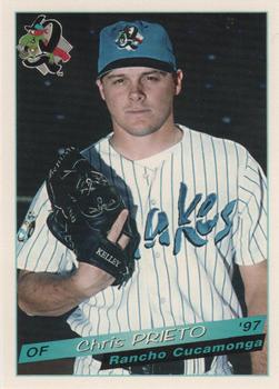 1997 Grandstand Rancho Cucamonga Quakes Update #1 Chris Prieto Front