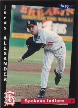 1997 Grandstand Spokane Indians #1 Jordy Alexander Front