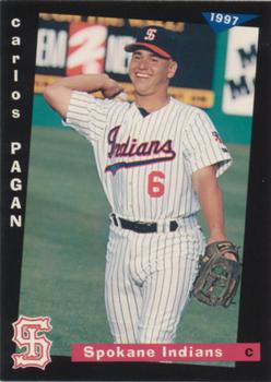1997 Grandstand Spokane Indians #19 Carlos Pagan Front