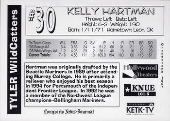 1997 Grandstand Tyler Wildcatters #NNO Kelly Hartman Back