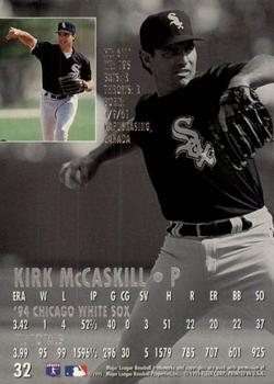 1995 Ultra - Gold Medallion #32 Kirk McCaskill Back