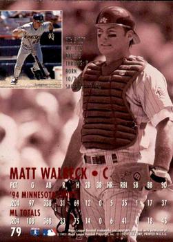 1995 Ultra - Gold Medallion #79 Matt Walbeck Back
