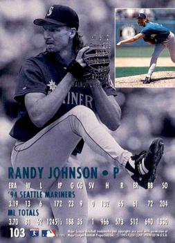 1995 Ultra - Gold Medallion #103 Randy Johnson Back