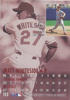 1995 Ultra - Gold Medallion #115 Matt Whiteside Back
