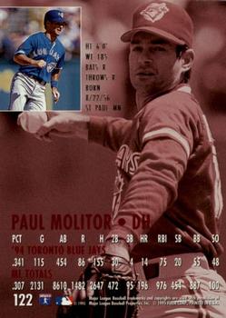 1995 Ultra - Gold Medallion #122 Paul Molitor Back