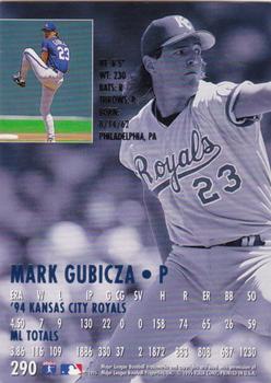 1995 Ultra - Gold Medallion #290 Mark Gubicza Back