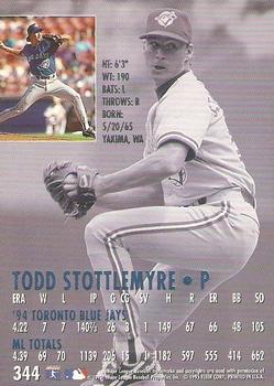 1995 Ultra - Gold Medallion #344 Todd Stottlemyre Back
