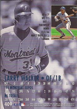 1995 Ultra - Gold Medallion #409 Larry Walker Back