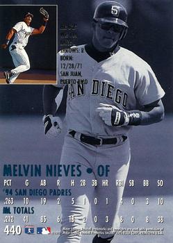 1995 Ultra - Gold Medallion #440 Melvin Nieves Back