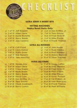 1995 Ultra - Gold Medallion #450 Checklist Front