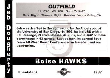 1997 Grandstand Boise Hawks #NNO Jeb Dougherty Back