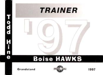 1997 Grandstand Boise Hawks #NNO Todd Hines Back