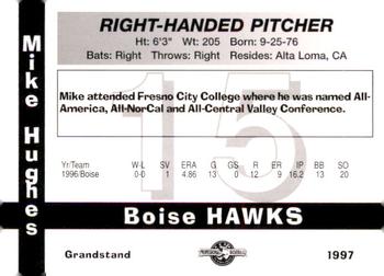 1997 Grandstand Boise Hawks #NNO Mike Hughes Back