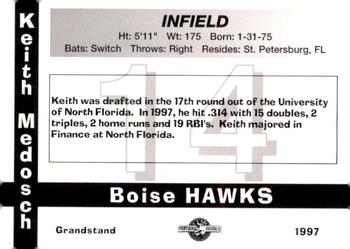 1997 Grandstand Boise Hawks #NNO Keith Medosch Back