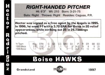 1997 Grandstand Boise Hawks #NNO Hector Rodriguez Back