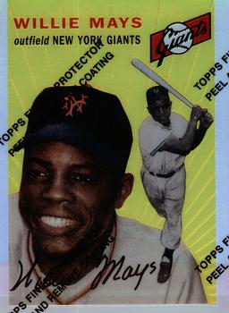 1997 Topps - Willie Mays Commemorative Reprints Finest Refractor #5 Willie Mays Front