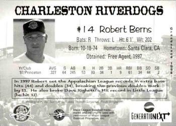 1998 Grandstand Charleston RiverDogs #NNO Robert Berns Back