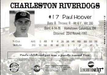 1998 Grandstand Charleston RiverDogs #NNO Paul Hoover Back