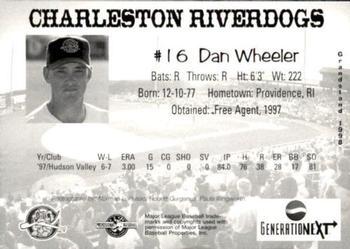 1998 Grandstand Charleston RiverDogs #NNO Dan Wheeler Back