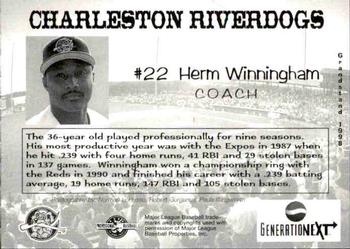 1998 Grandstand Charleston RiverDogs #NNO Herm Winningham Back