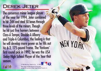 1995 Ultra - Golden Prospects Gold Medallion #7 Derek Jeter Back