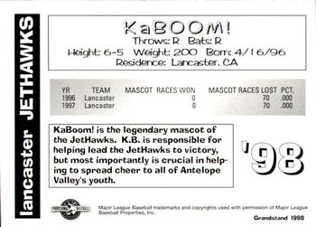1998 Grandstand Lancaster JetHawks #NNO KaBOOM! Back