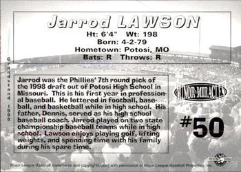 1998 Grandstand Martinsville Phillies #NNO Jarrod Lawson Back