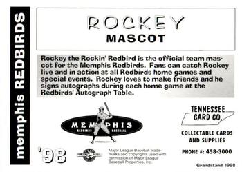 1998 Grandstand Memphis Redbirds #NNO Rockey Back