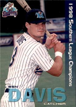 1999 Grandstand Mobile BayBears 1998 Southern League Champions #NNO Ben Davis Front