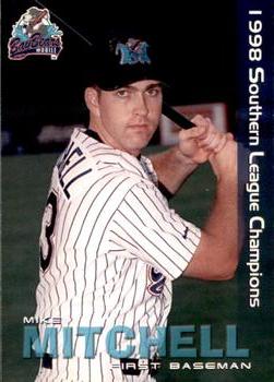 1999 Grandstand Mobile BayBears 1998 Southern League Champions #NNO Mike Mitchell Front