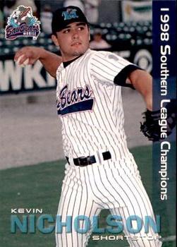 1999 Grandstand Mobile BayBears 1998 Southern League Champions #NNO Kevin Nicholson Front