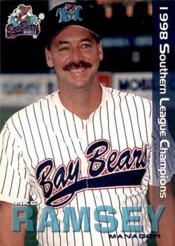 1999 Grandstand Mobile BayBears 1998 Southern League Champions #NNO Mike Ramsey Front
