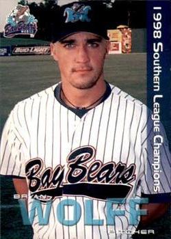 1999 Grandstand Mobile BayBears 1998 Southern League Champions #NNO Bryan Wolff Front