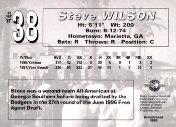 1998 Grandstand San Bernardino Stampede #NNO Steve Wilson Back