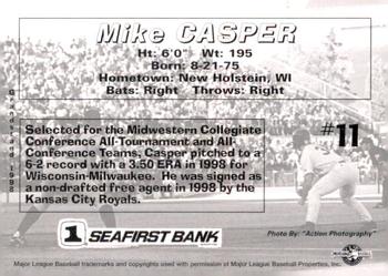 1998 Grandstand Spokane Indians #NNO Mike Casper Back