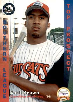 1998 Grandstand Southern League Top Prospects #6 Emil Brown Front