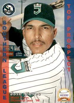 1998 Grandstand Southern League Top Prospects #11 Jose Nieves Front