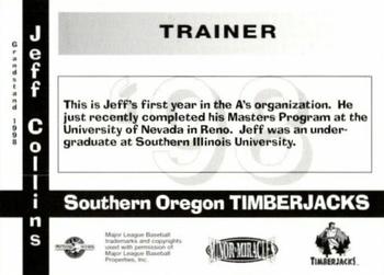 1998 Grandstand Southern Oregon Timberjacks #NNO Jeff Collins Back