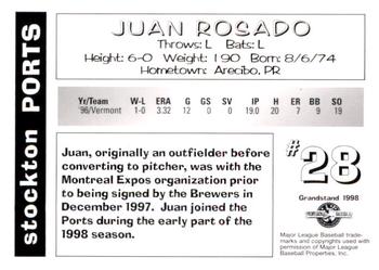 1998 Grandstand Stockton Ports Update #NNO Juan Rosado Back
