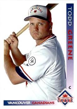 1998 Grandstand Vancouver Canadians #NNO Todd Greene Front