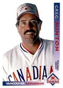 1998 Grandstand Vancouver Canadians #NNO Greg Minton Front