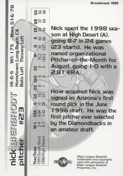 1999 Grandstand El Paso Diablos #NNO Nick Bierbrodt Back