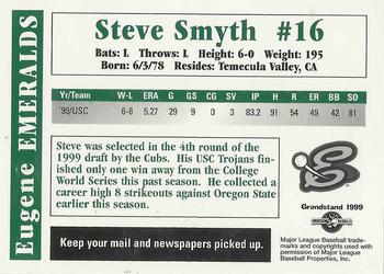 1999 Grandstand Eugene Emeralds #NNO Steve Smyth Back