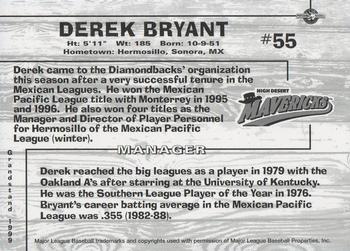 1999 Grandstand High Desert Mavericks #NNO Derek Bryant Back
