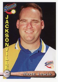 1999 Grandstand Jacksonville Suns #1 Matt Lewis Front