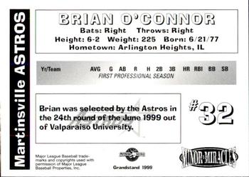 1999 Grandstand Martinsville Astros #NNO Brian O'Connor Back
