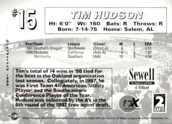 1999 Grandstand Midland RockHounds #NNO Tim Hudson Back